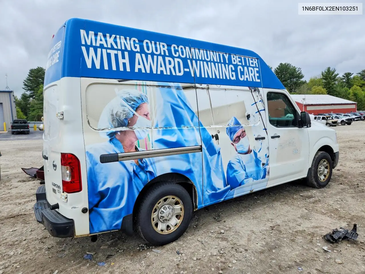 2014 Nissan Nv 2500 Cargo-R&D-Cln Title-Pri Fleet VIN: 1N6BF0LX2EN103251 Lot: 58336576