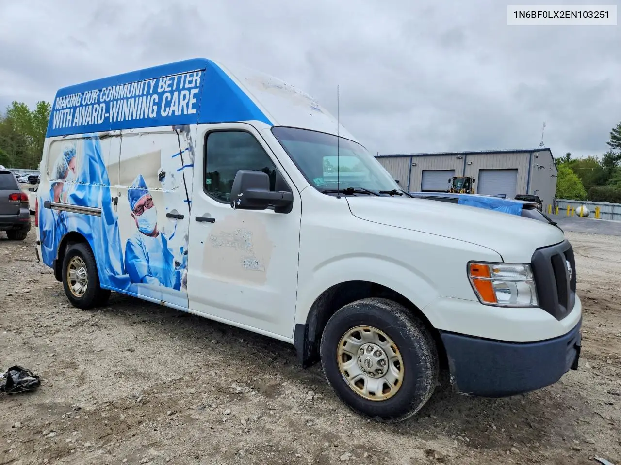 2014 Nissan Nv 2500 Cargo-R&D-Cln Title-Pri Fleet VIN: 1N6BF0LX2EN103251 Lot: 58336576