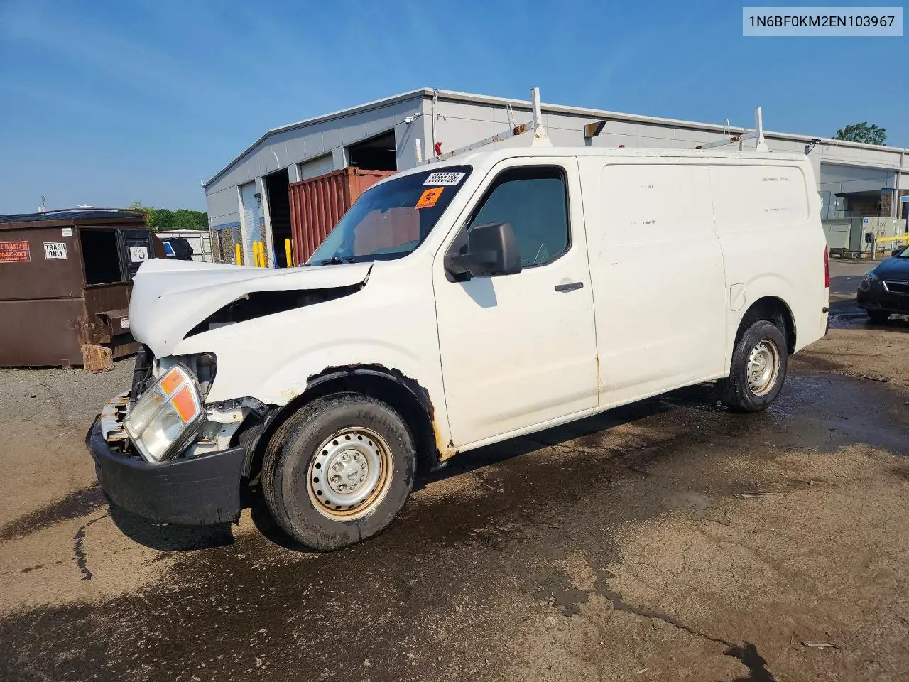 2014 Nissan Nv 1500 S VIN: 1N6BF0KM2EN103967 Lot: 58565186