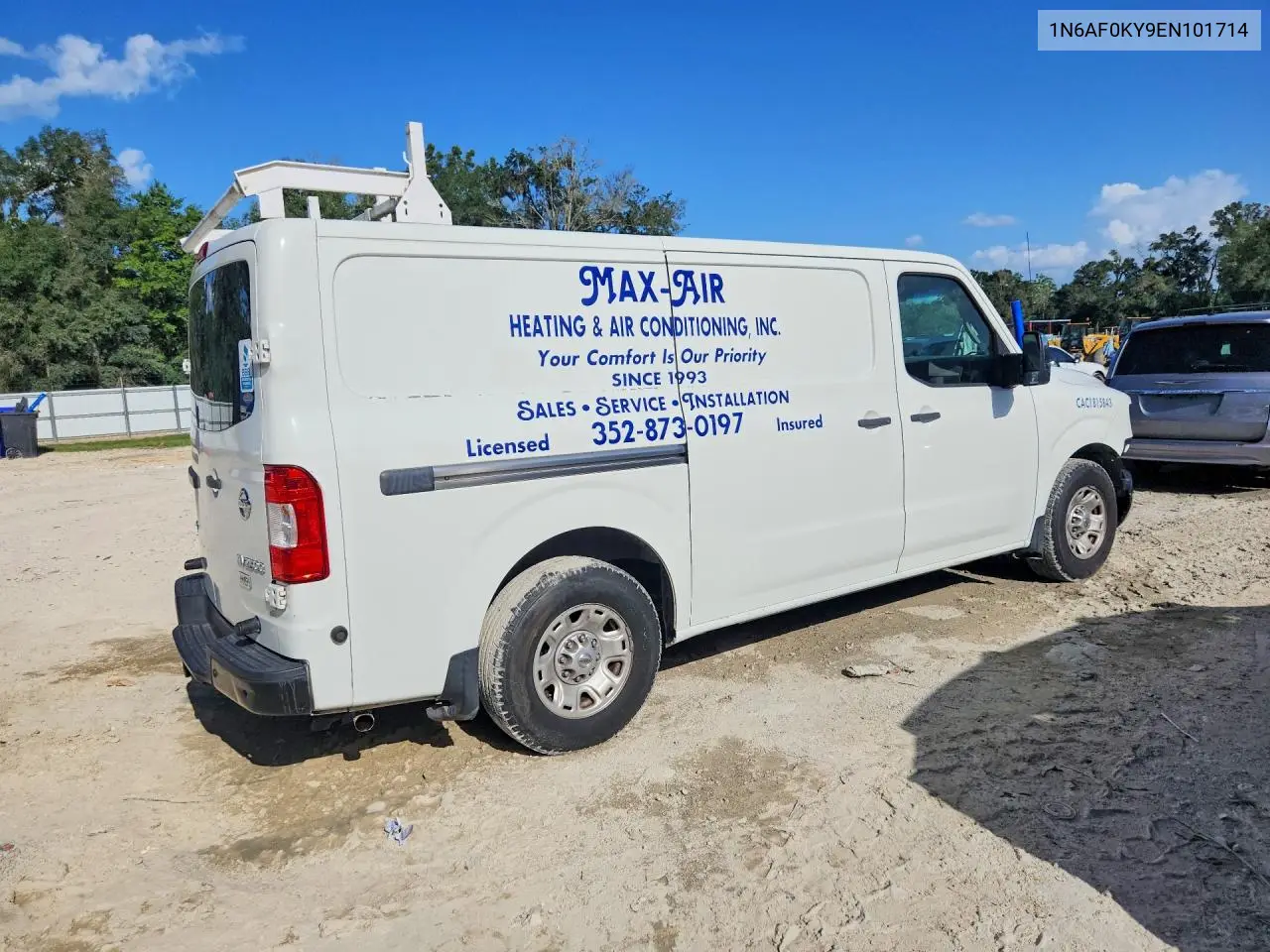 2014 Nissan Nv 2500 Hd S VIN: 1N6AF0KY9EN101714 Lot: 60801546