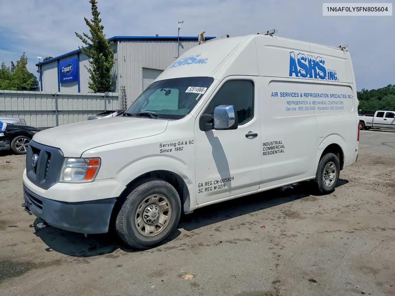 2015 Nissan Nv 3500 Hd Sv VIN: 1N6AF0LY5FN805604 Lot: 52814966