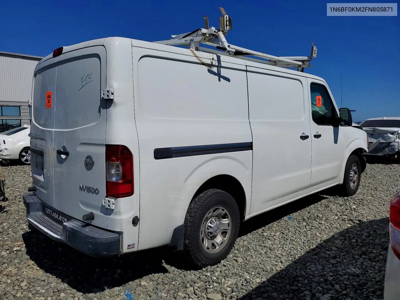 2015 Nissan Nv 1500 Sv VIN: 1N6BF0KM2FN805871 Lot: 59288766