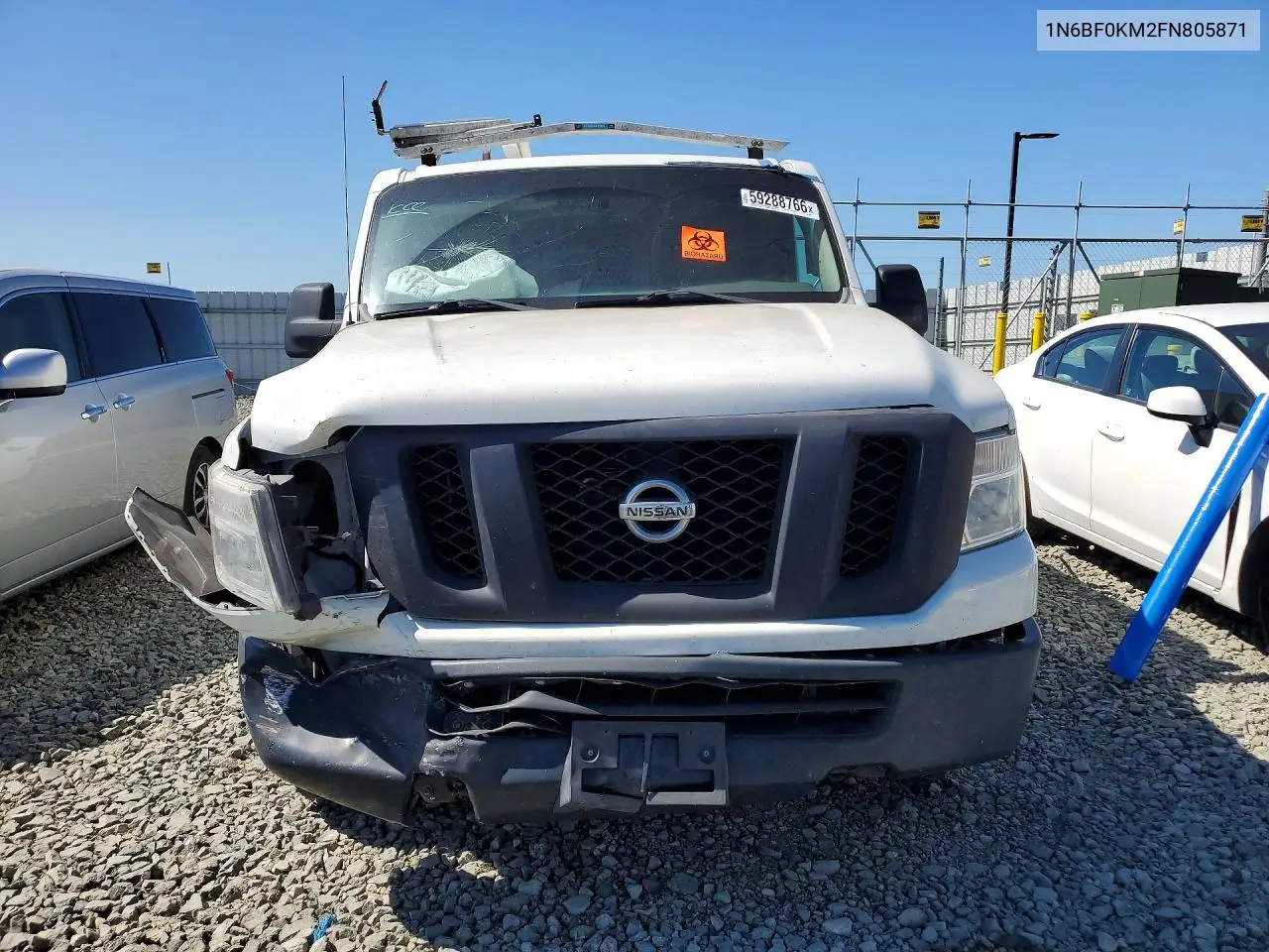 2015 Nissan Nv 1500 Sv VIN: 1N6BF0KM2FN805871 Lot: 59288766