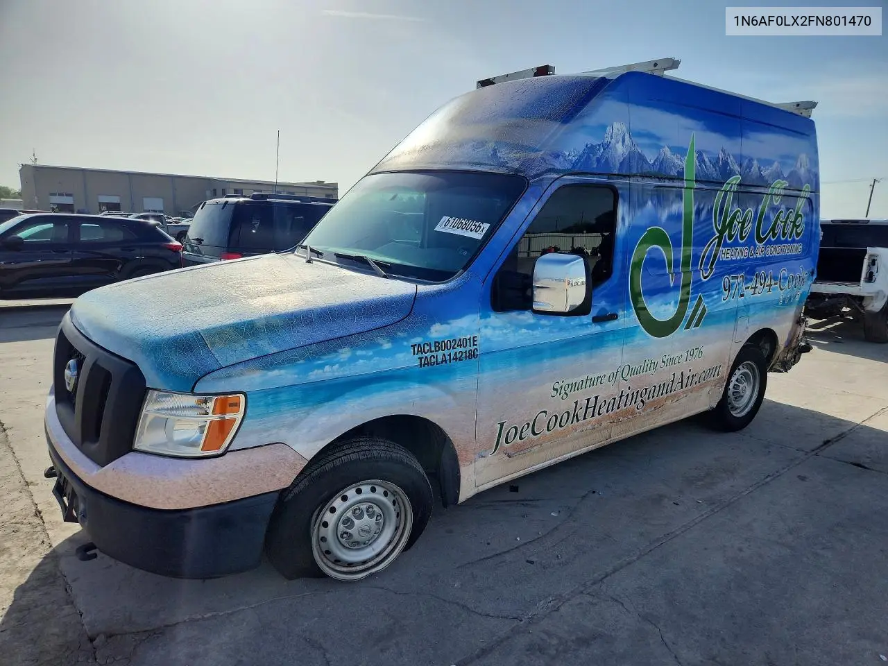 2015 Nissan Nv 2500 Hd S VIN: 1N6AF0LX2FN801470 Lot: 61068056