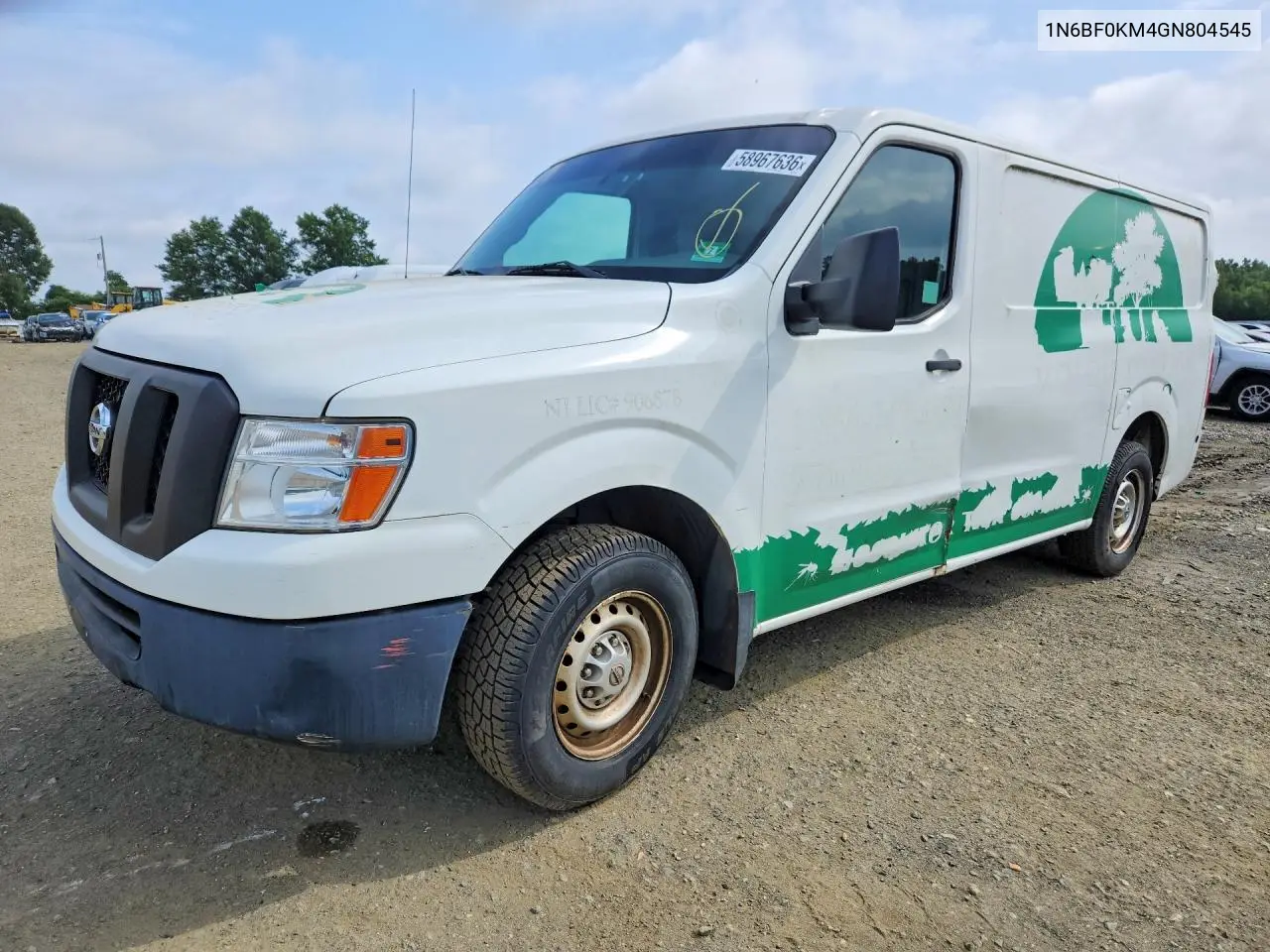 2016 Nissan Nv 1500 S VIN: 1N6BF0KM4GN804545 Lot: 58967636