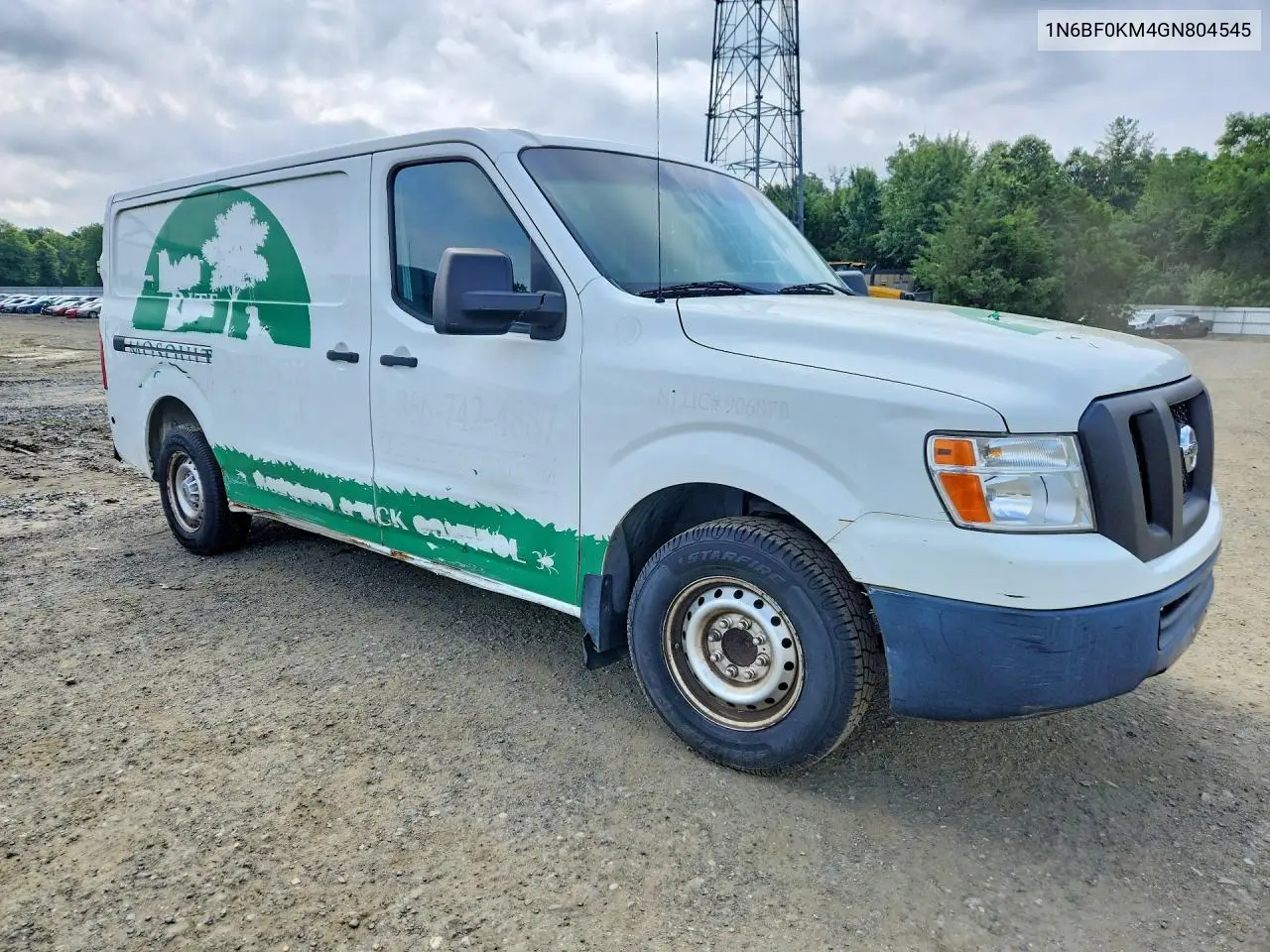 2016 Nissan Nv 1500 S VIN: 1N6BF0KM4GN804545 Lot: 58967636