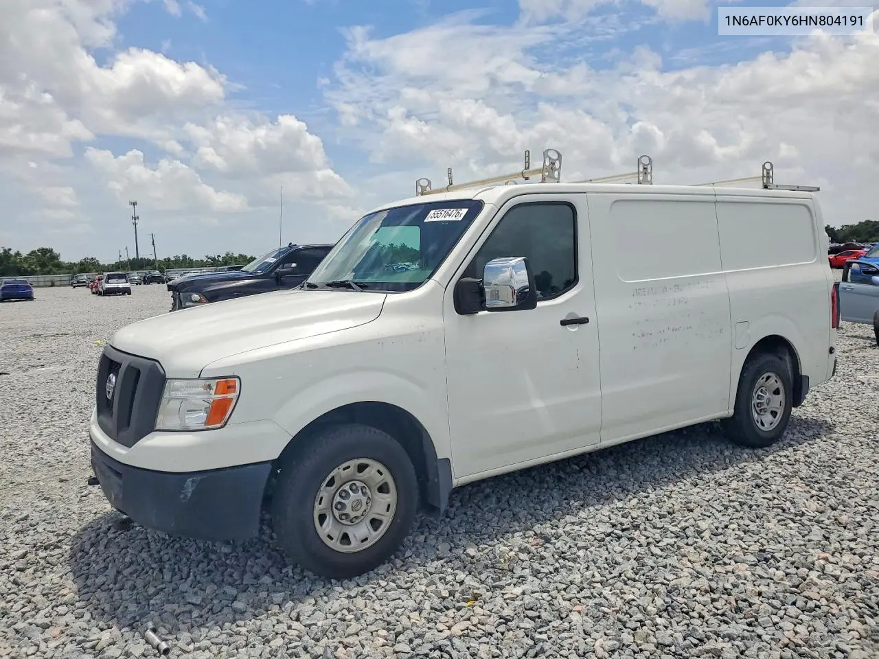 2017 Nissan Nv 2500 Hd Sv VIN: 1N6AF0KY6HN804191 Lot: 56110216