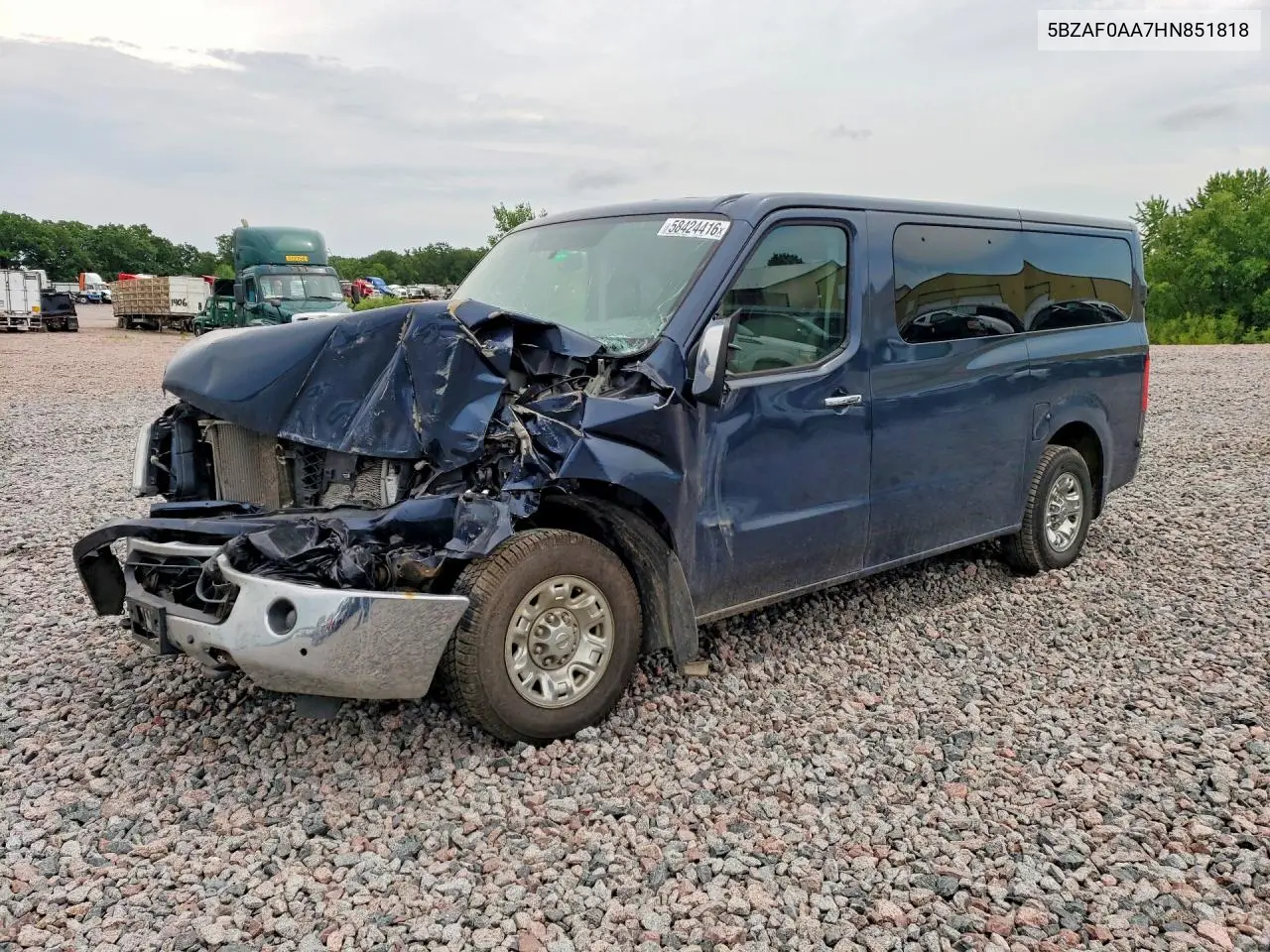 2017 Nissan Nv 3500 Hd Sl VIN: 5BZAF0AA7HN851818 Lot: 58424416