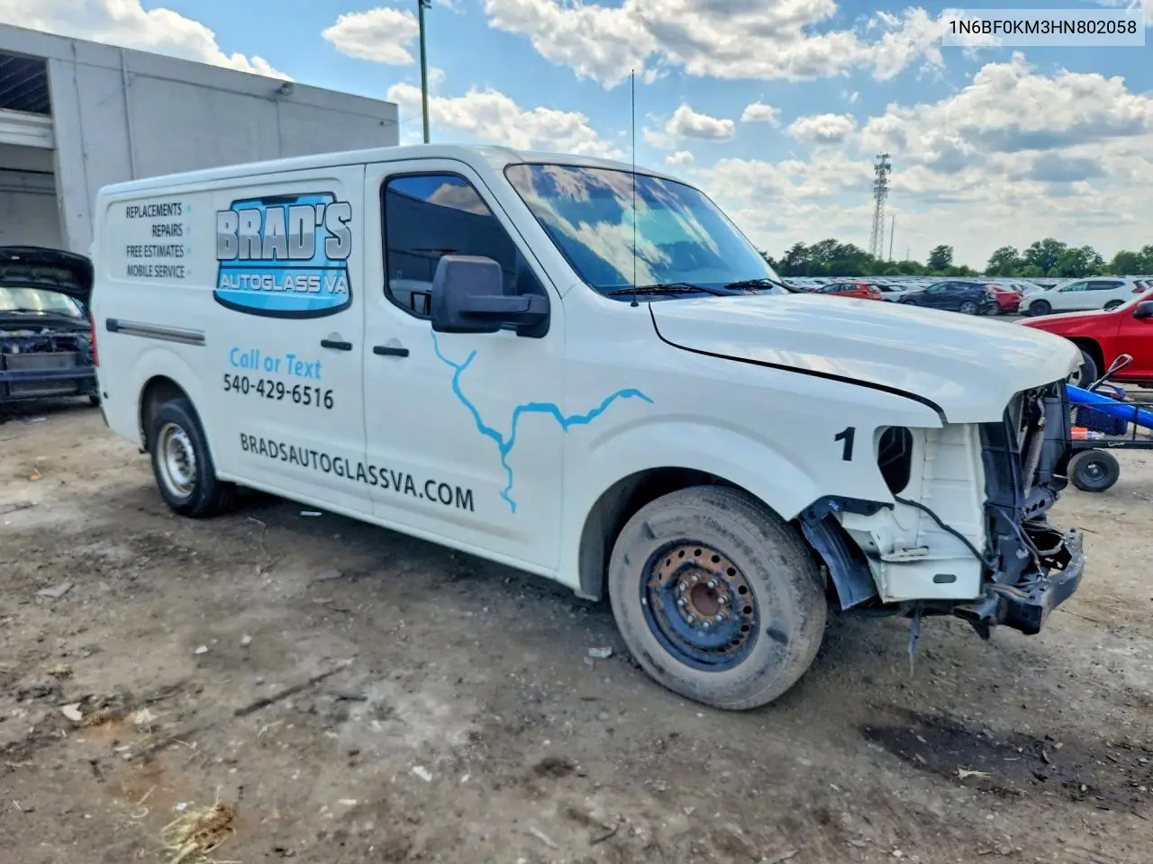 2017 Nissan Nv 1500 S VIN: 1N6BF0KM3HN802058 Lot: 58979726