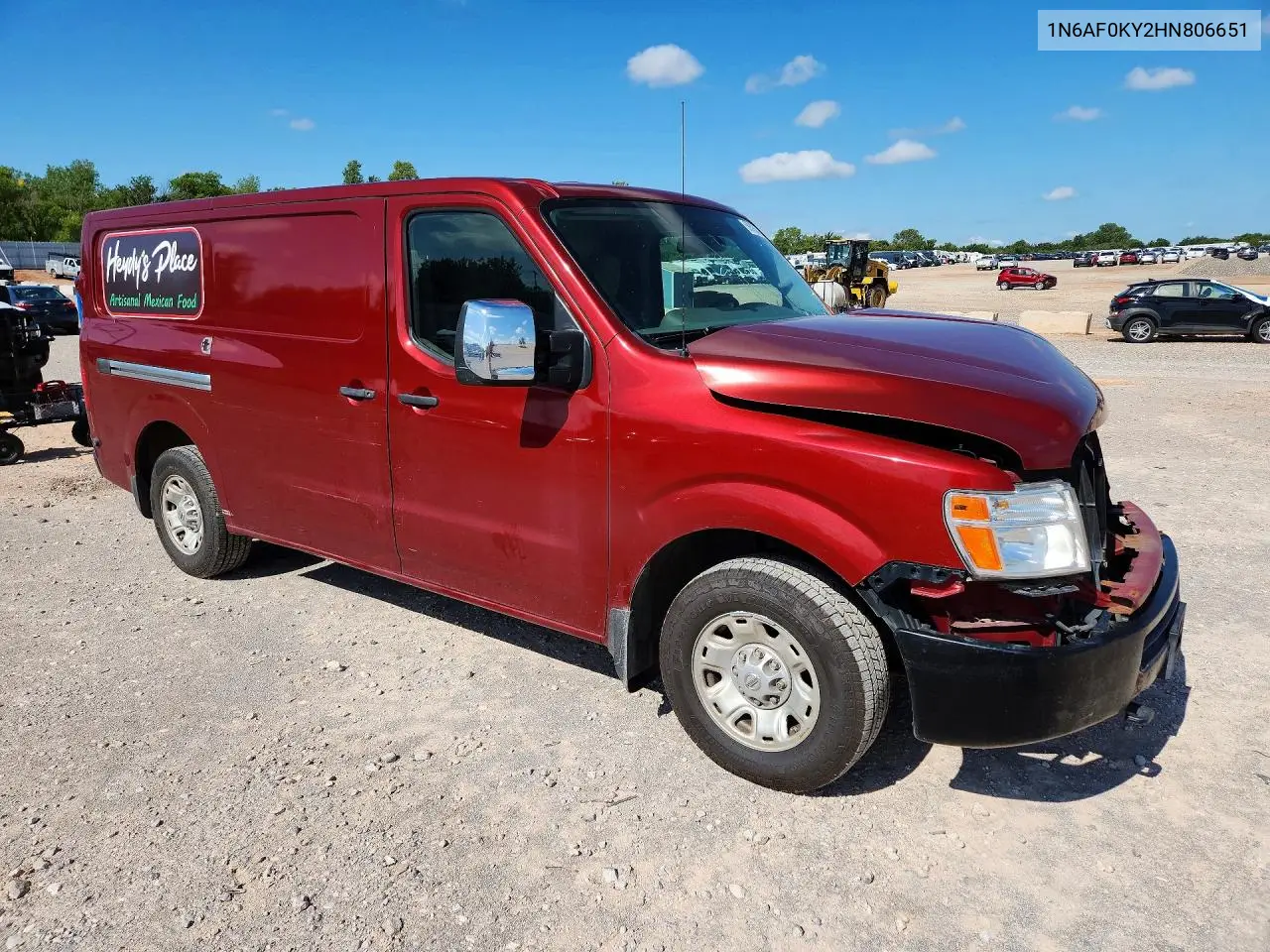 2017 Nissan Nv 3500 Hd Sl VIN: 1N6AF0KY2HN806651 Lot: 59393646