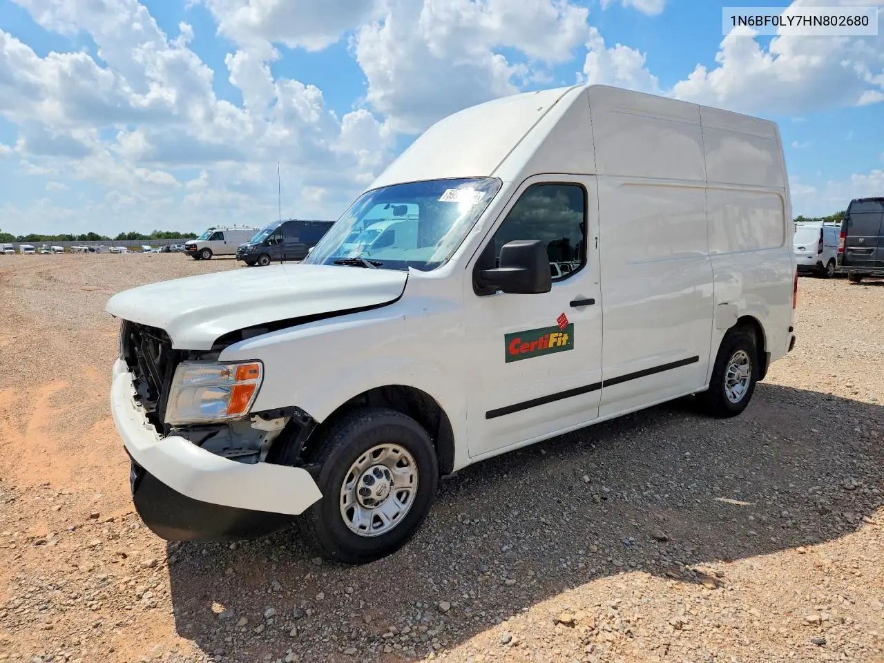 2017 Nissan Nv 2500 Delivery Van VIN: 1N6BF0LY7HN802680 Lot: 59988246