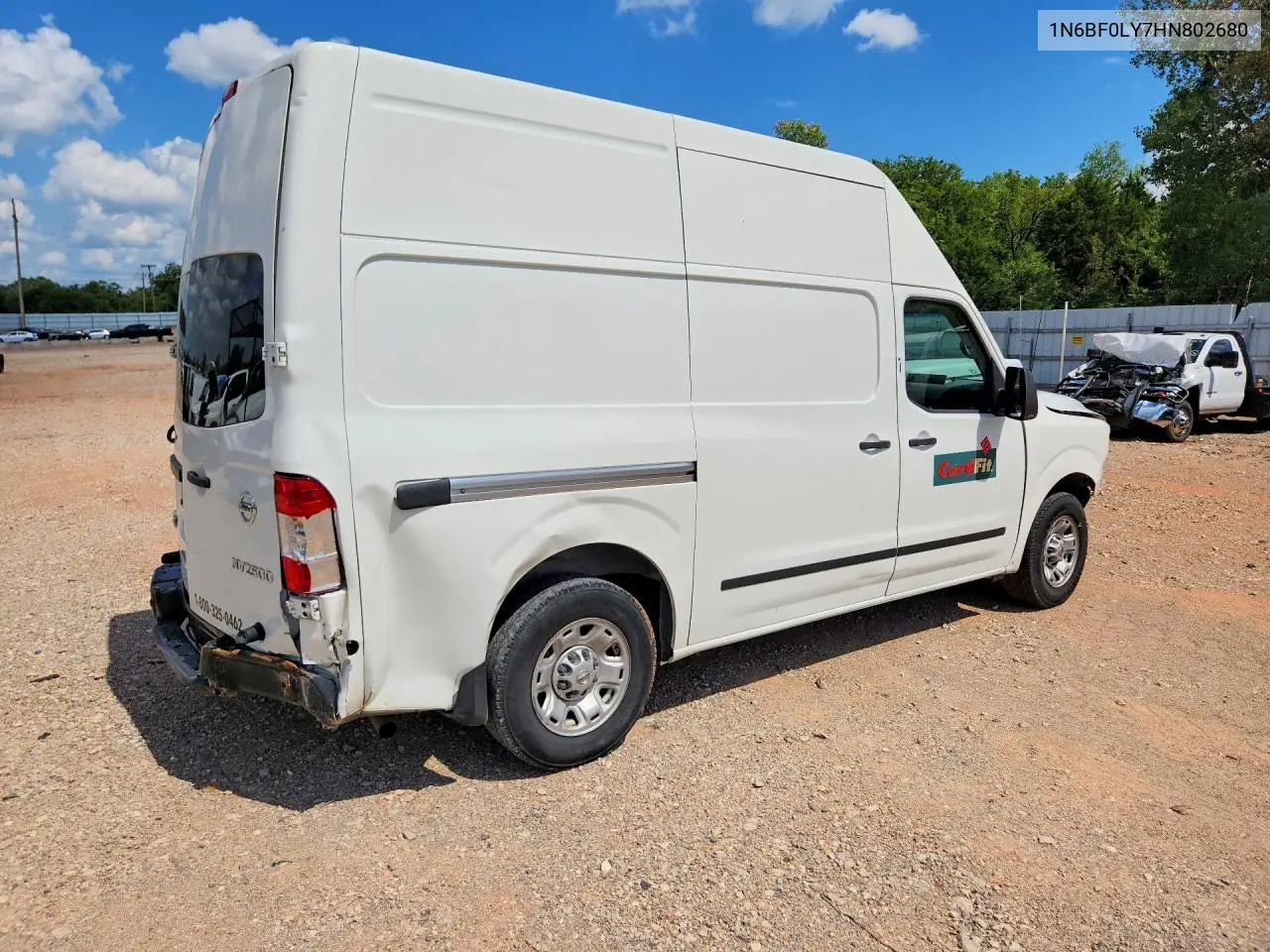 2017 Nissan Nv 2500 Delivery Van VIN: 1N6BF0LY7HN802680 Lot: 59988246