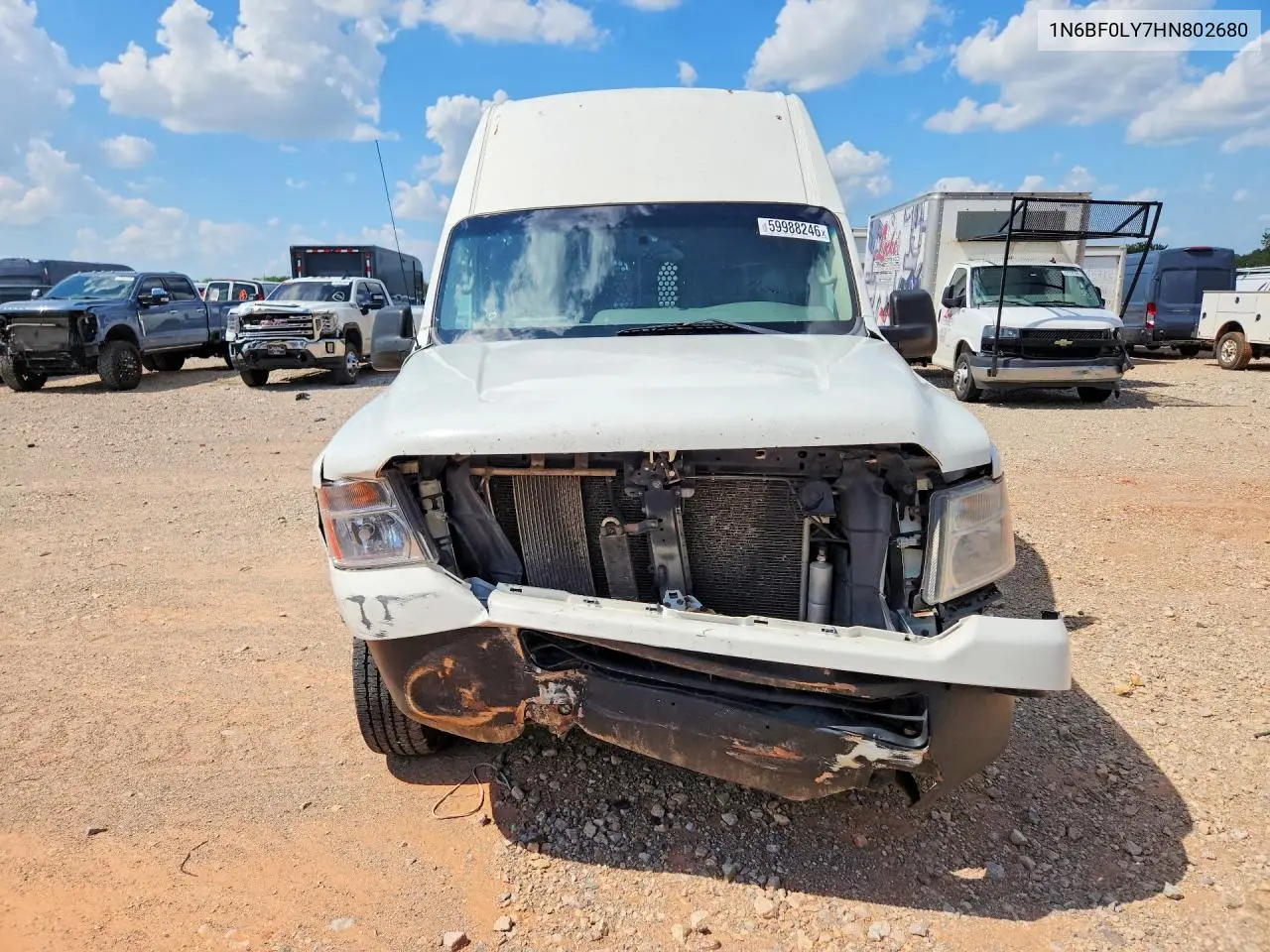 2017 Nissan Nv 2500 Delivery Van VIN: 1N6BF0LY7HN802680 Lot: 59988246