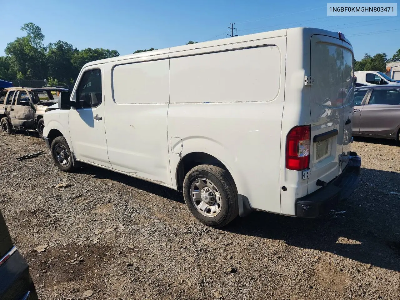 2017 Nissan Nv 1500 Delivery Van VIN: 1N6BF0KM5HN803471 Lot: 60838166