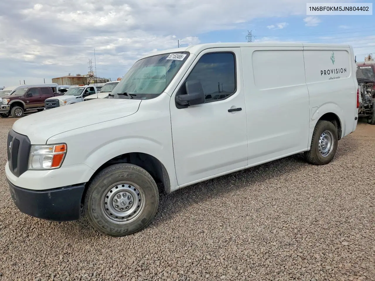 2018 Nissan Nv 1500 S VIN: 1N6BF0KM5JN804402 Lot: 57152486