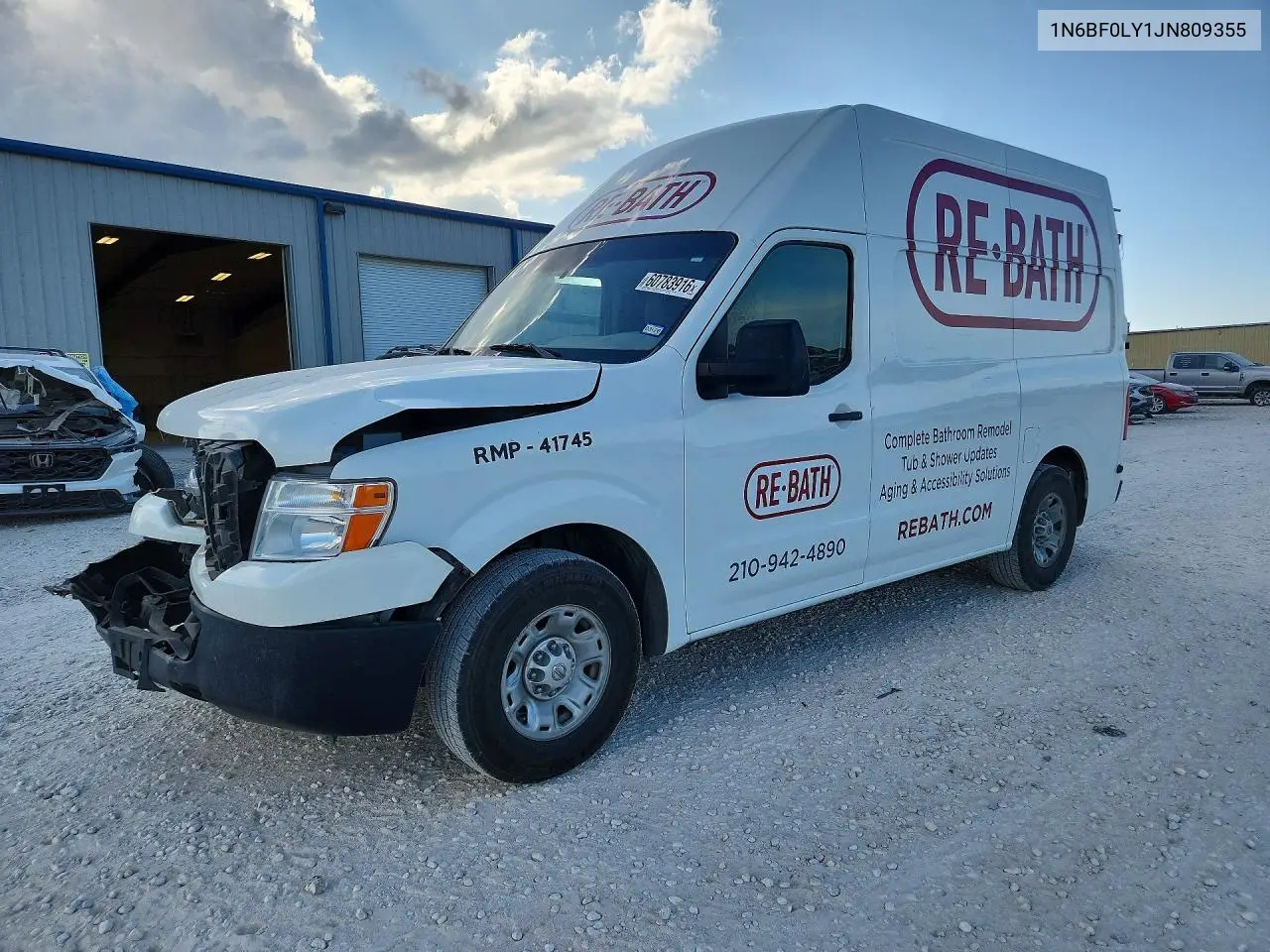 2018 Nissan Nv 2500 Hd Sv VIN: 1N6BF0LY1JN809355 Lot: 60783916