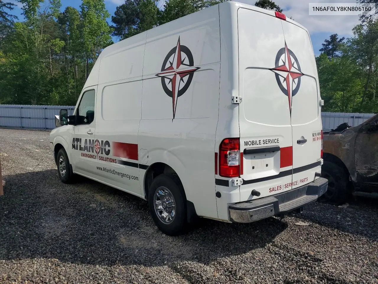 2019 Nissan Nv 2500 Delivery Van VIN: 1N6AF0LY8KN806160 Lot: 54823556