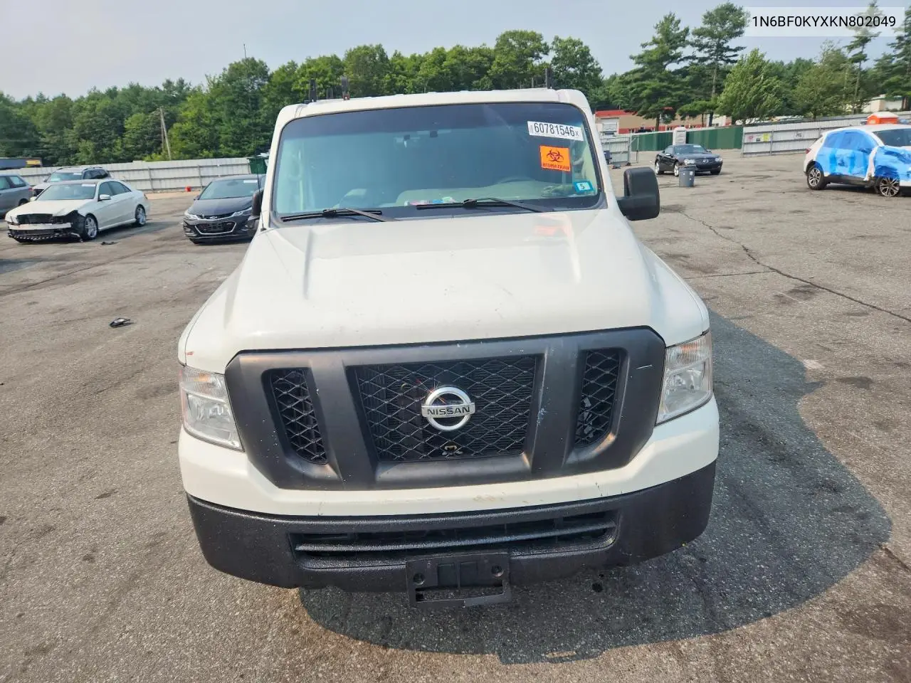 2019 Nissan Nv 2500 Hd Sv VIN: 1N6BF0KYXKN802049 Lot: 60781546