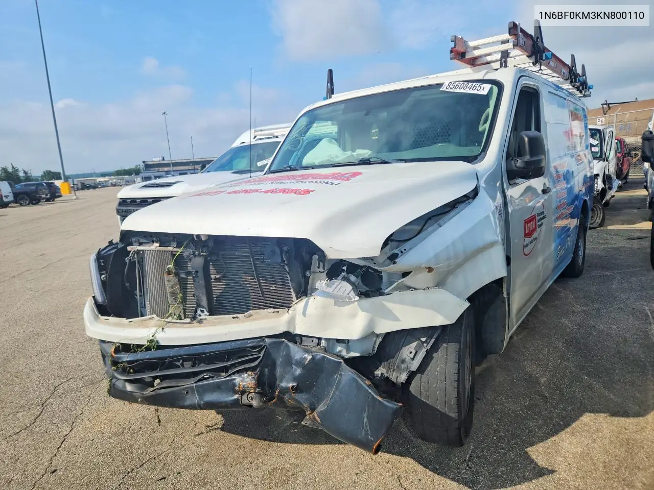 2019 Nissan Nv 1500 S VIN: 1N6BF0KM3KN800110 Lot: 85608465