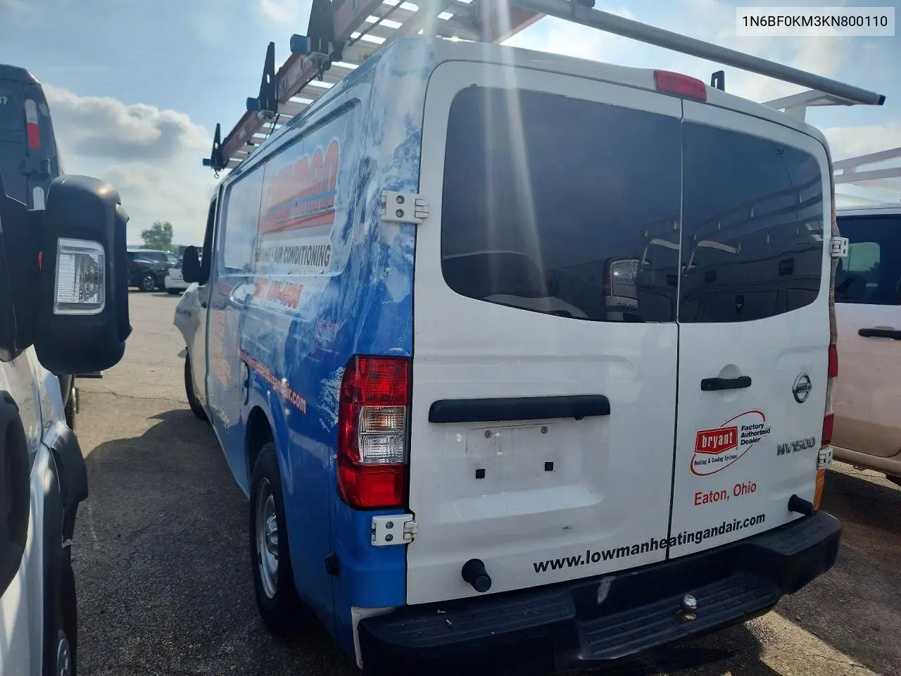 2019 Nissan Nv 1500 S VIN: 1N6BF0KM3KN800110 Lot: 85608465