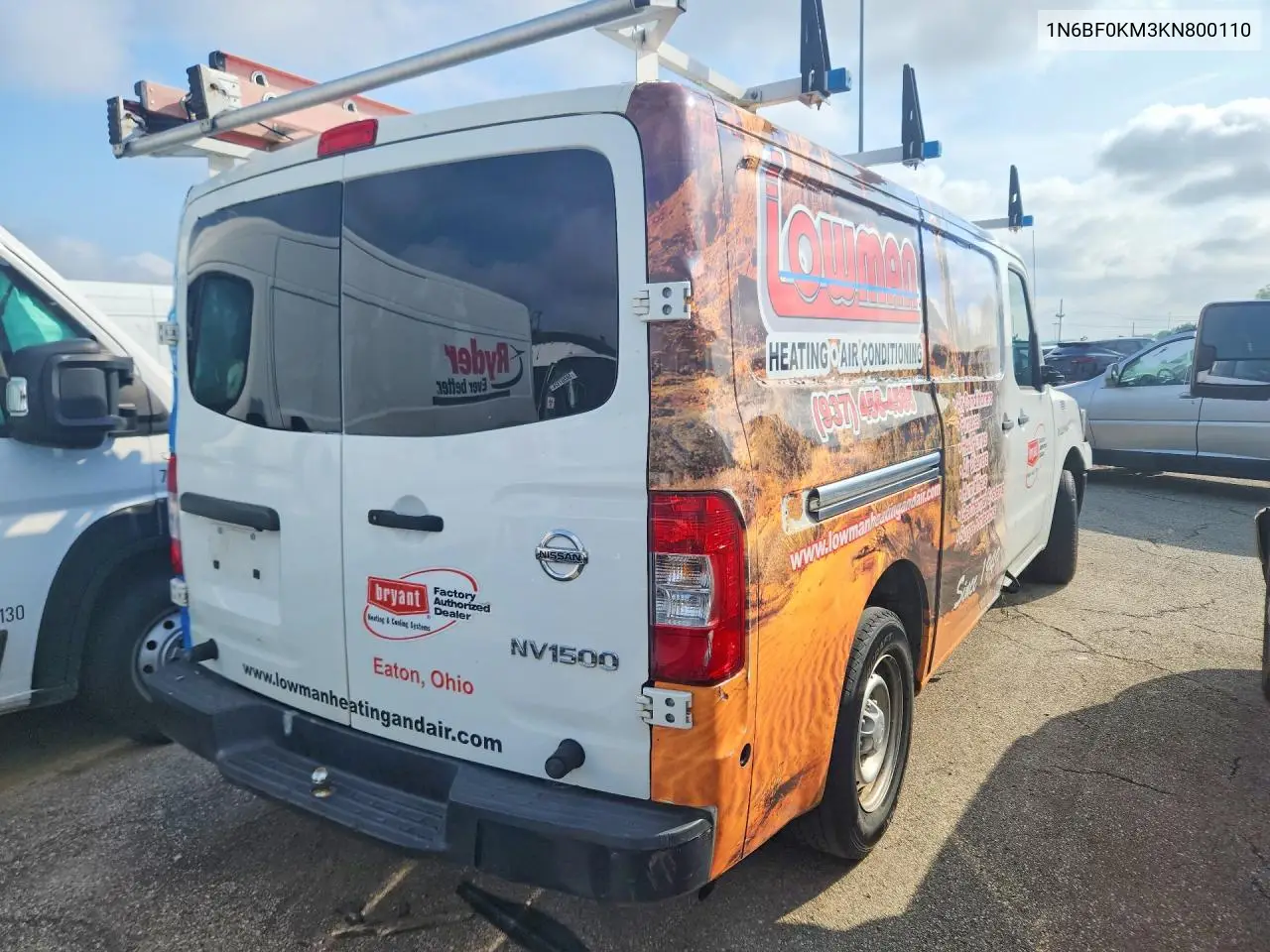 2019 Nissan Nv 1500 S VIN: 1N6BF0KM3KN800110 Lot: 85608465