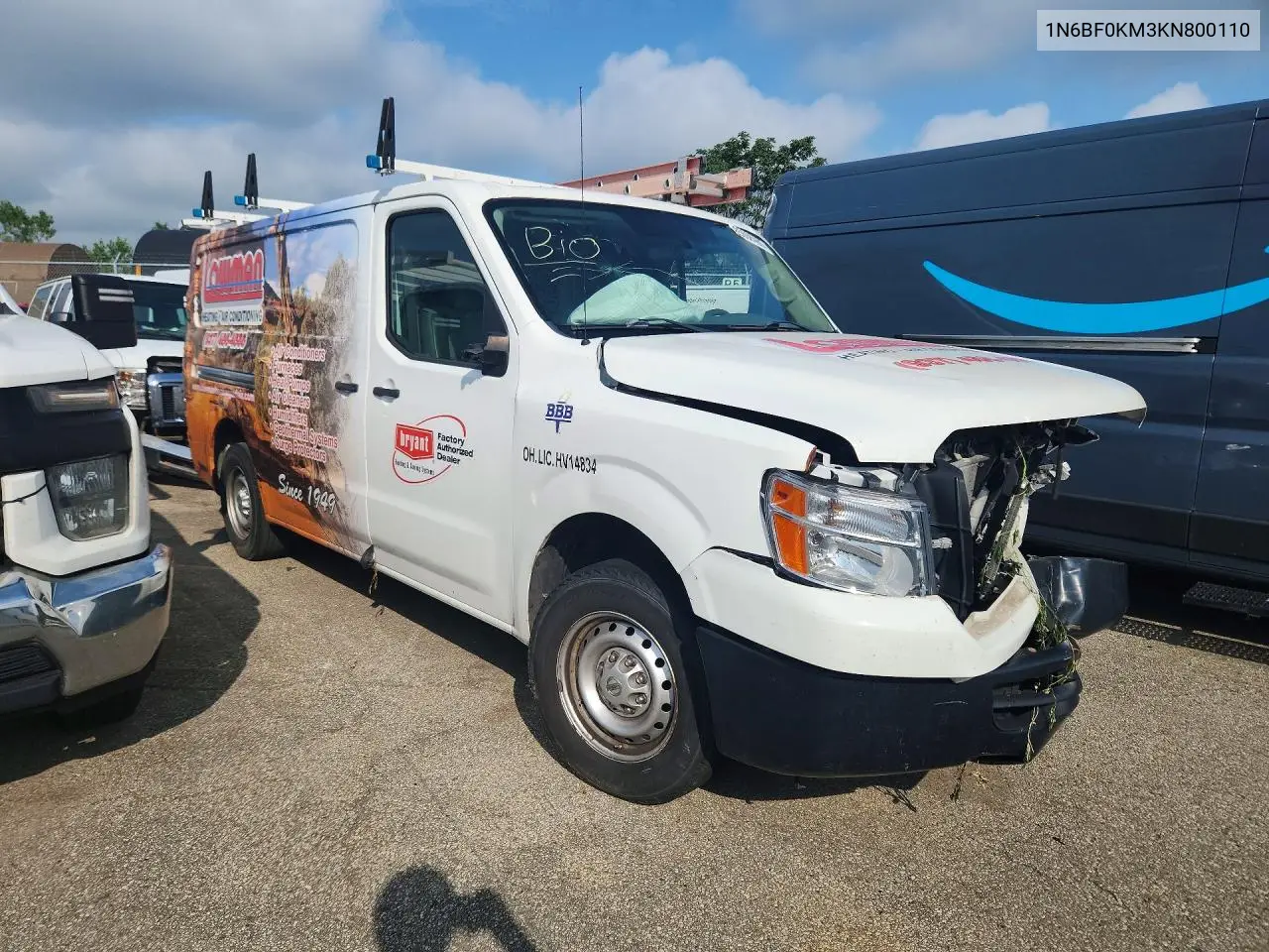 2019 Nissan Nv 1500 S VIN: 1N6BF0KM3KN800110 Lot: 85608465