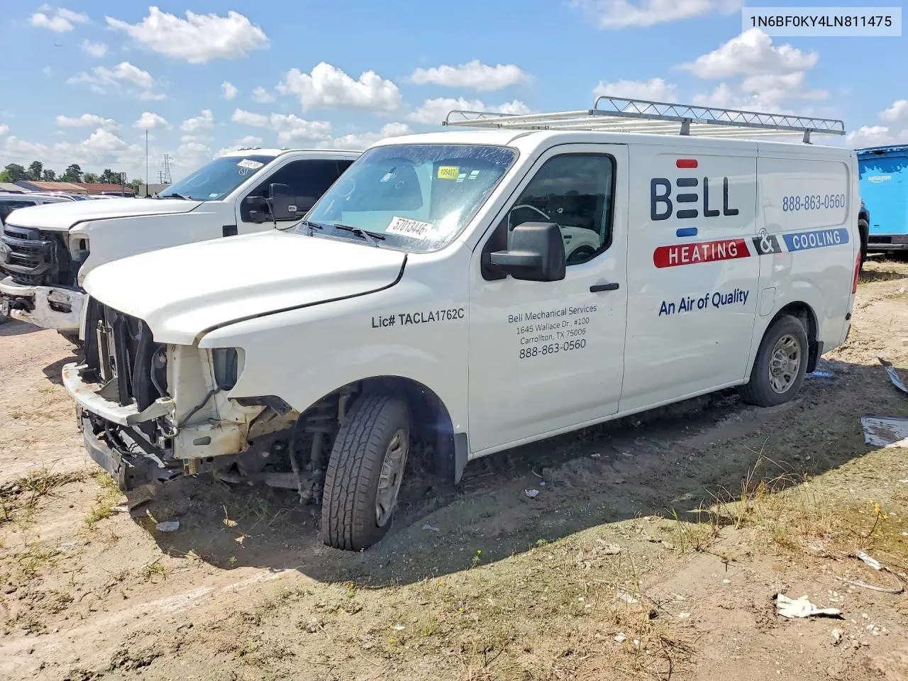 2020 Nissan Nv 2500 Hd Sv VIN: 1N6BF0KY4LN811475 Lot: 57013446