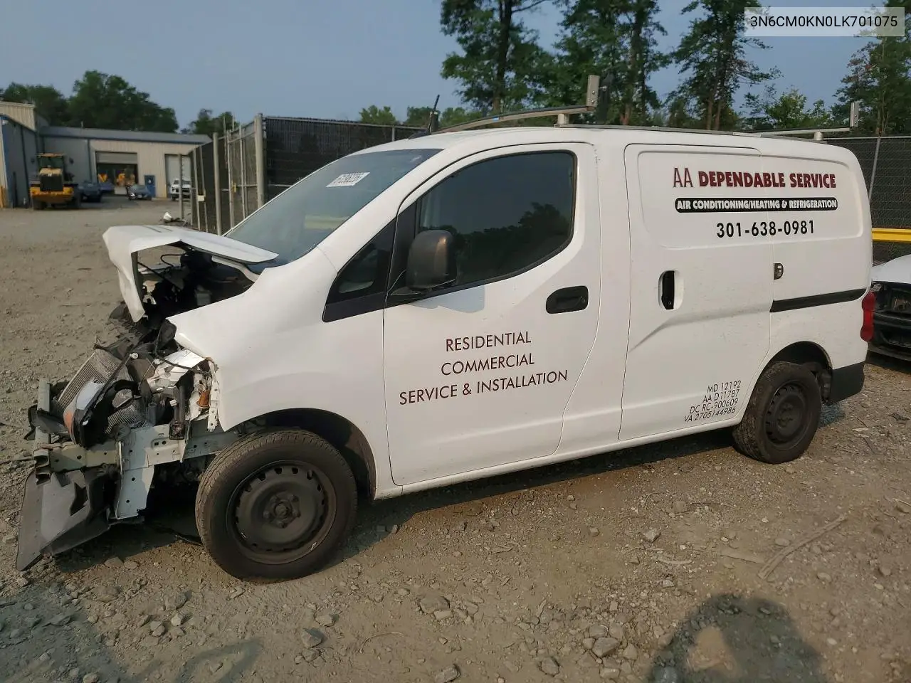 2020 Nissan Nv200 S VIN: 3N6CM0KN0LK701075 Lot: 61296226