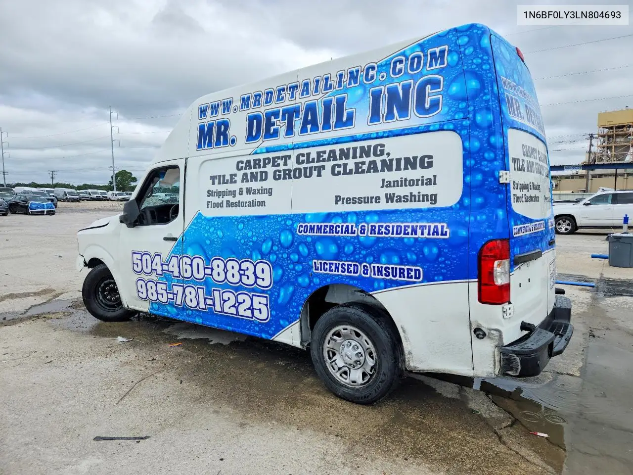 2020 Nissan Nv 2500 Hd Sv VIN: 1N6BF0LY3LN804693 Lot: 61798276