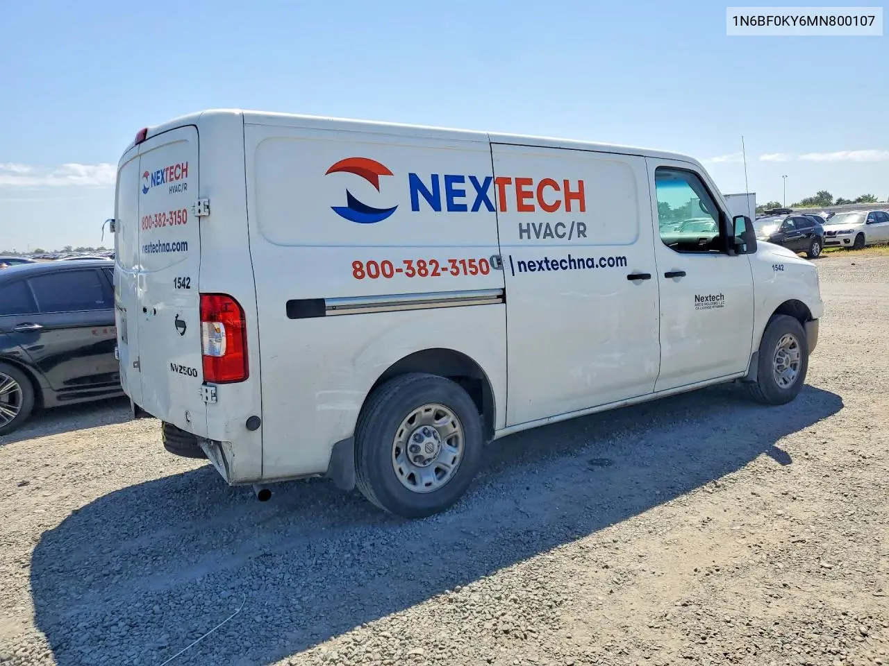2021 Nissan Nv 2500 Hd Sv VIN: 1N6BF0KY6MN800107 Lot: 51870476