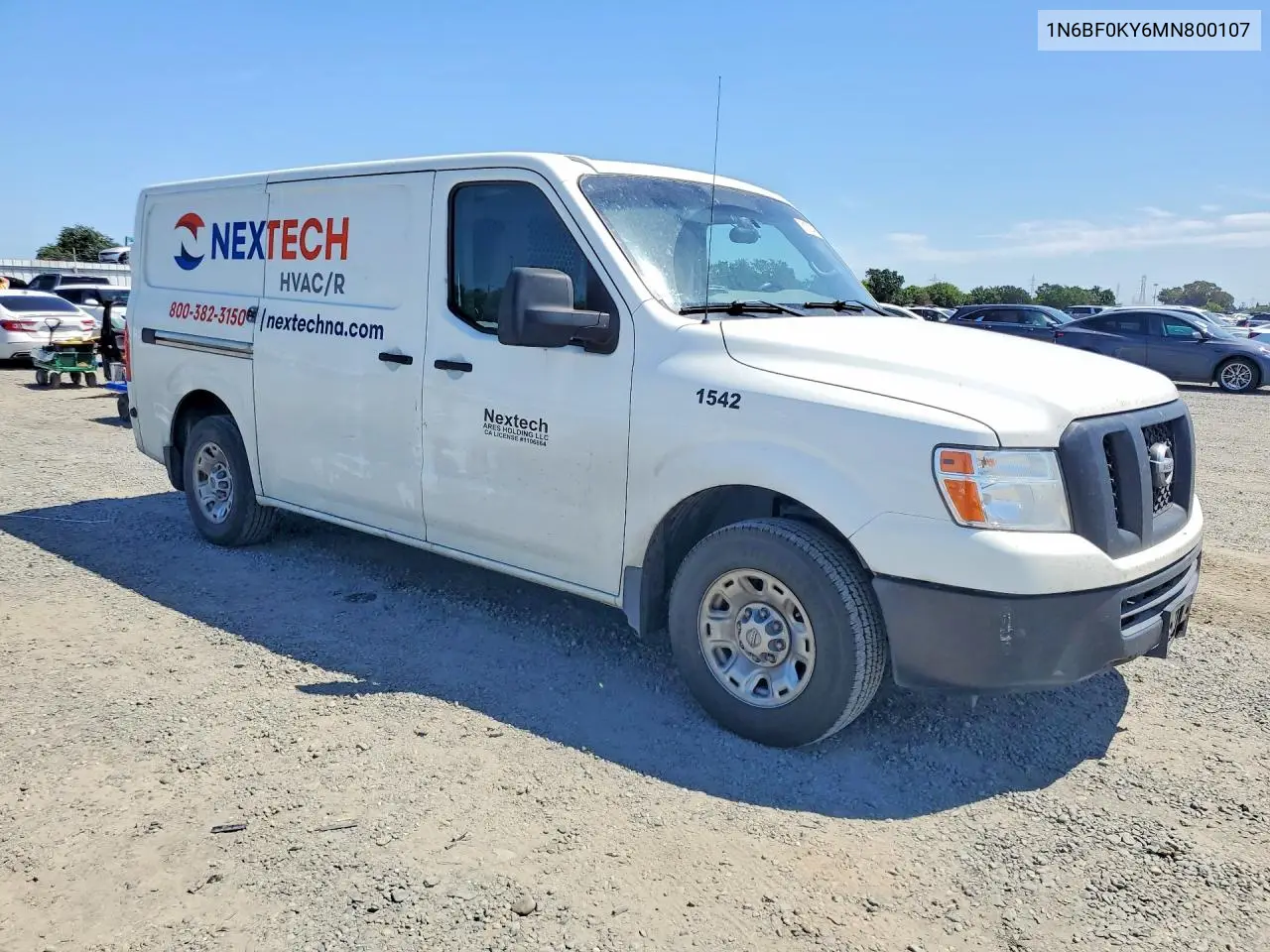 2021 Nissan Nv 2500 Hd Sv VIN: 1N6BF0KY6MN800107 Lot: 51870476