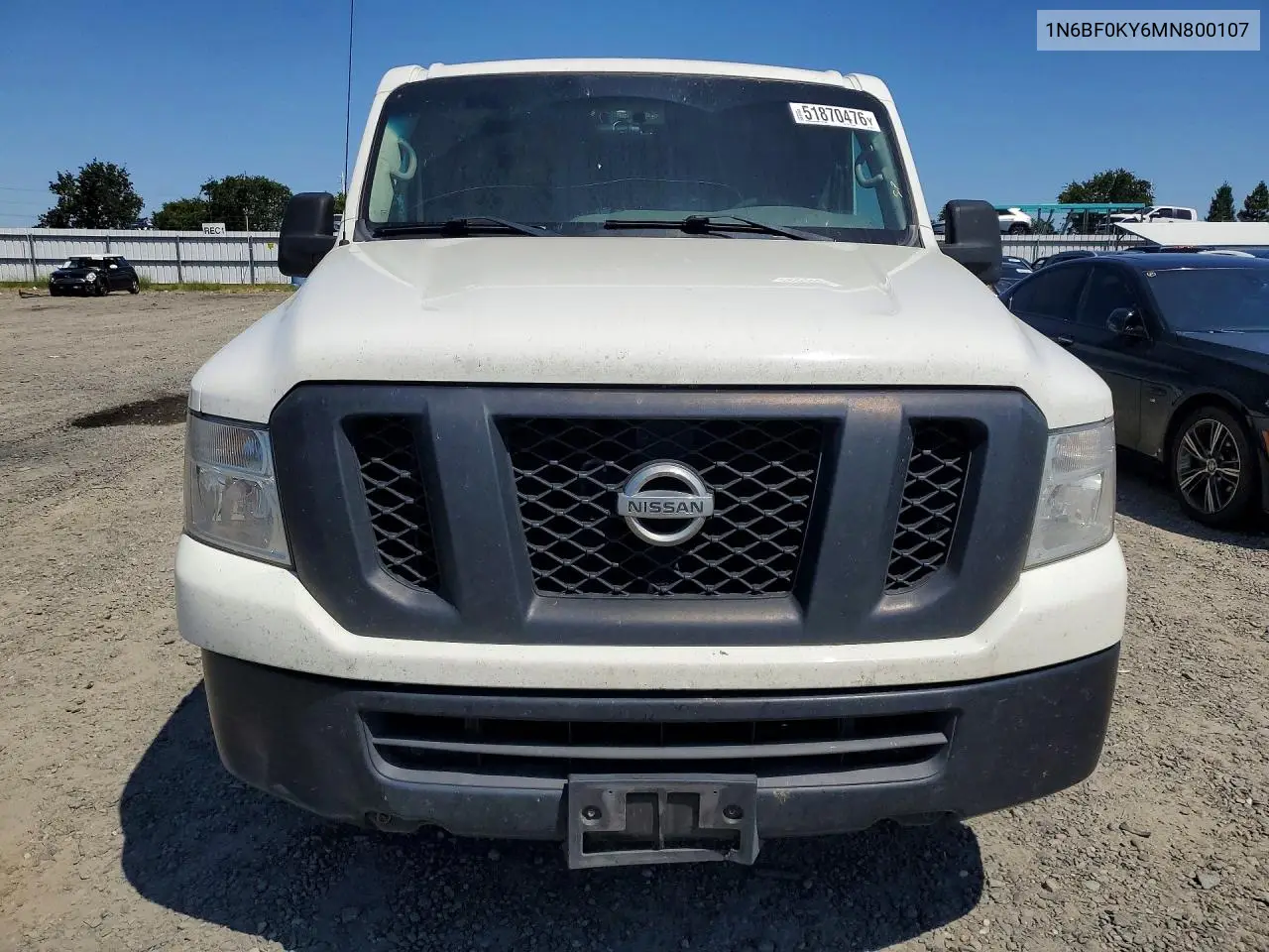 2021 Nissan Nv 2500 Hd Sv VIN: 1N6BF0KY6MN800107 Lot: 51870476