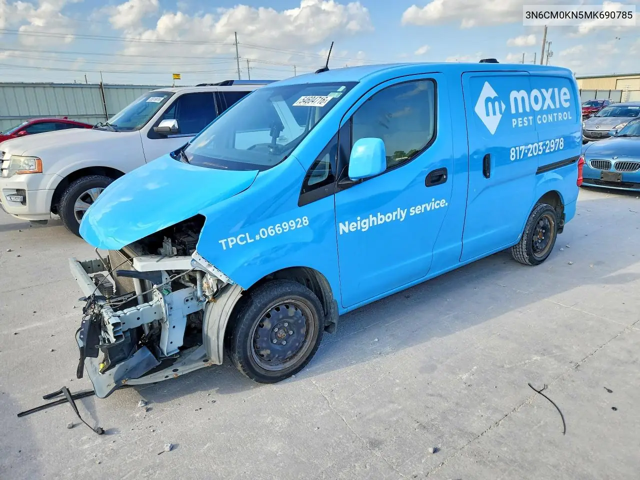 2021 Nissan Nv200 Sv VIN: 3N6CM0KN5MK690785 Lot: 54604716