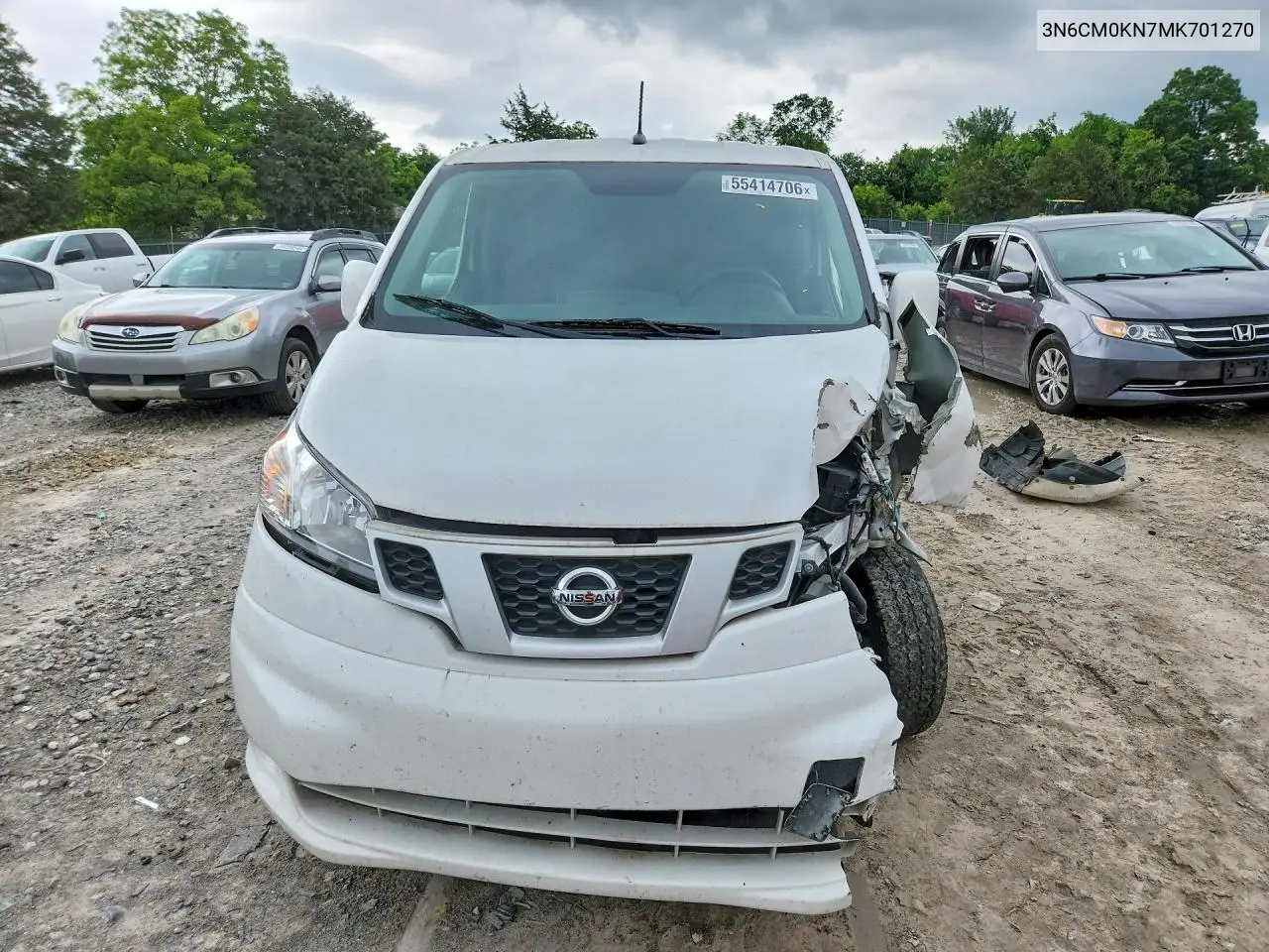 2021 Nissan Nv200 Sv VIN: 3N6CM0KN7MK701270 Lot: 55414706