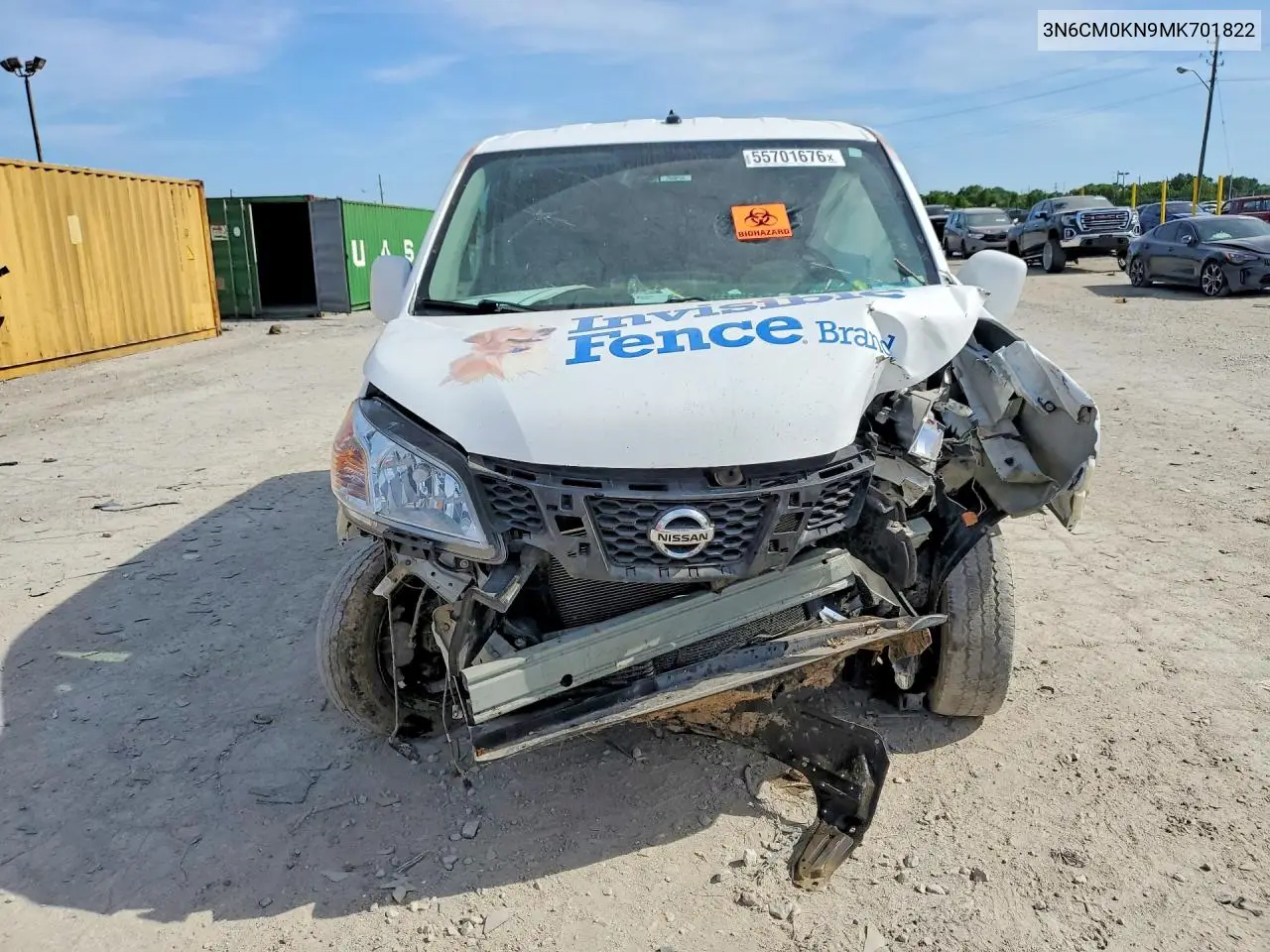 2021 Nissan Nv200 Sv VIN: 3N6CM0KN9MK701822 Lot: 55701676