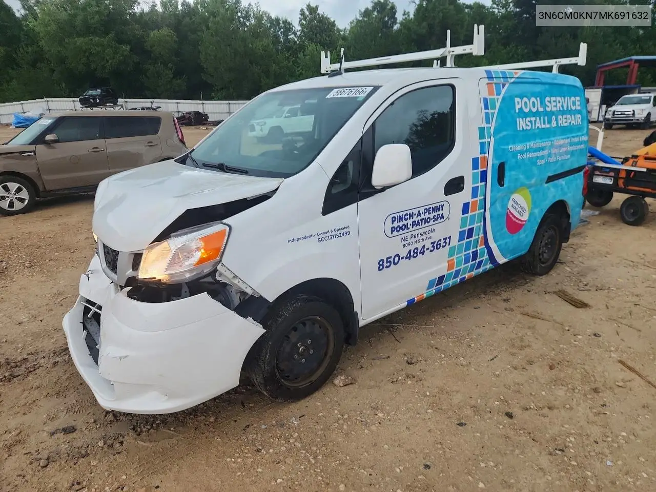 2021 Nissan Nv200 Sv VIN: 3N6CM0KN7MK691632 Lot: 56676166