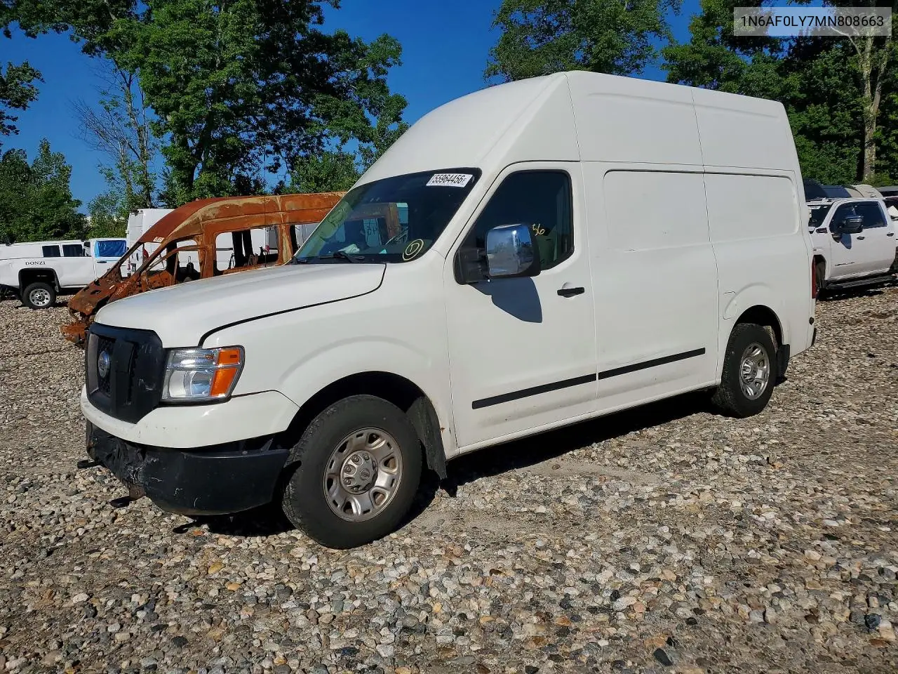2021 Nissan Nv 2500 Hd Sv ** R & D * Pri Fleet ** VIN: 1N6AF0LY7MN808663 Lot: 59201946