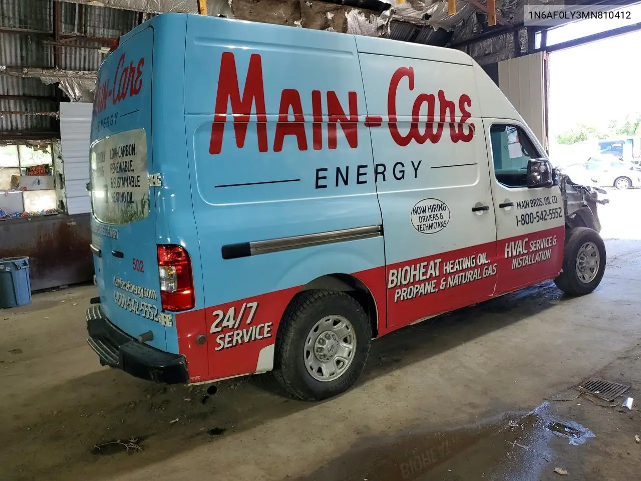 2021 Nissan Nv 2500 Hd Sv VIN: 1N6AF0LY3MN810412 Lot: 59235286