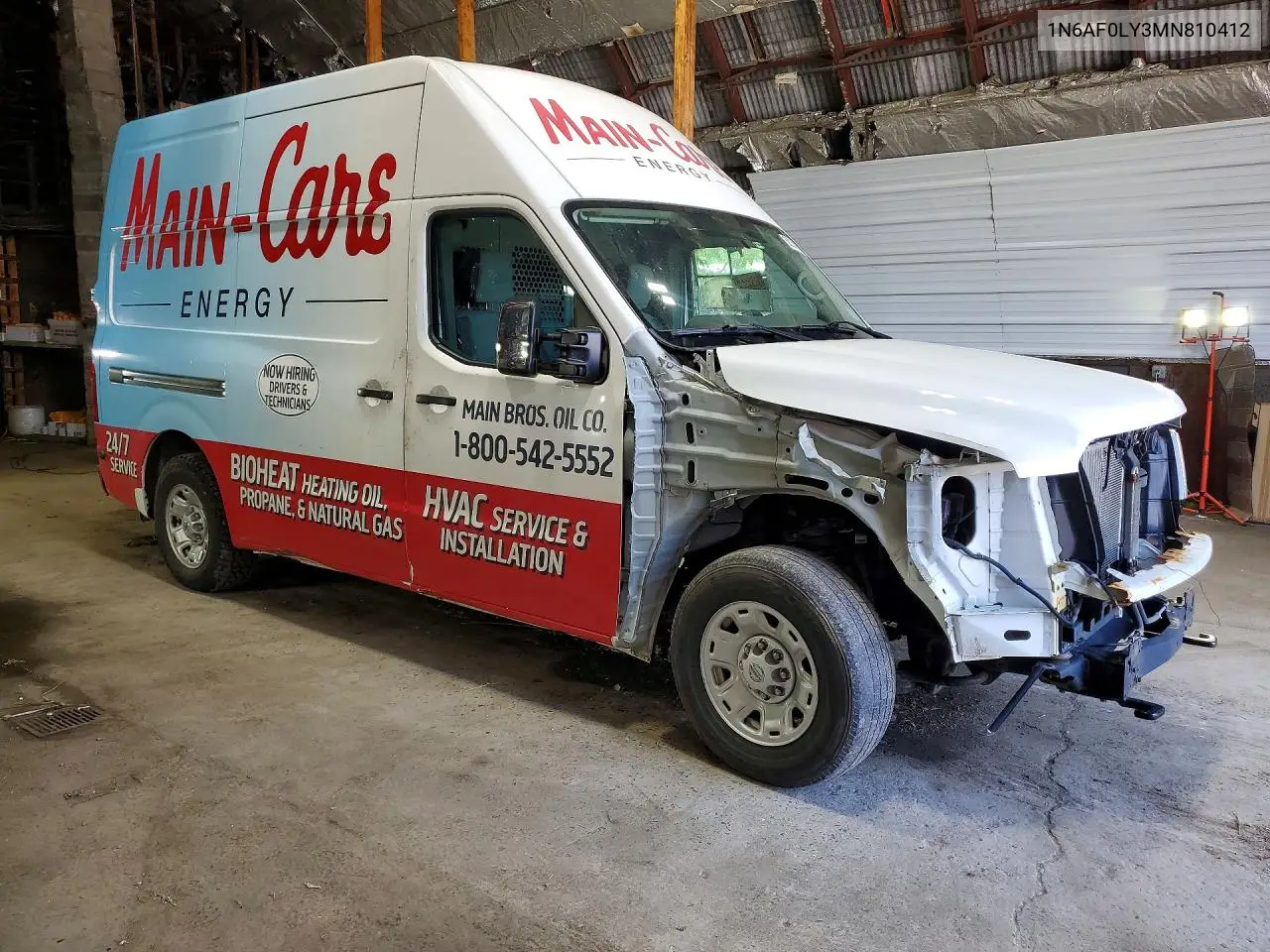 2021 Nissan Nv 2500 Hd Sv VIN: 1N6AF0LY3MN810412 Lot: 59235286