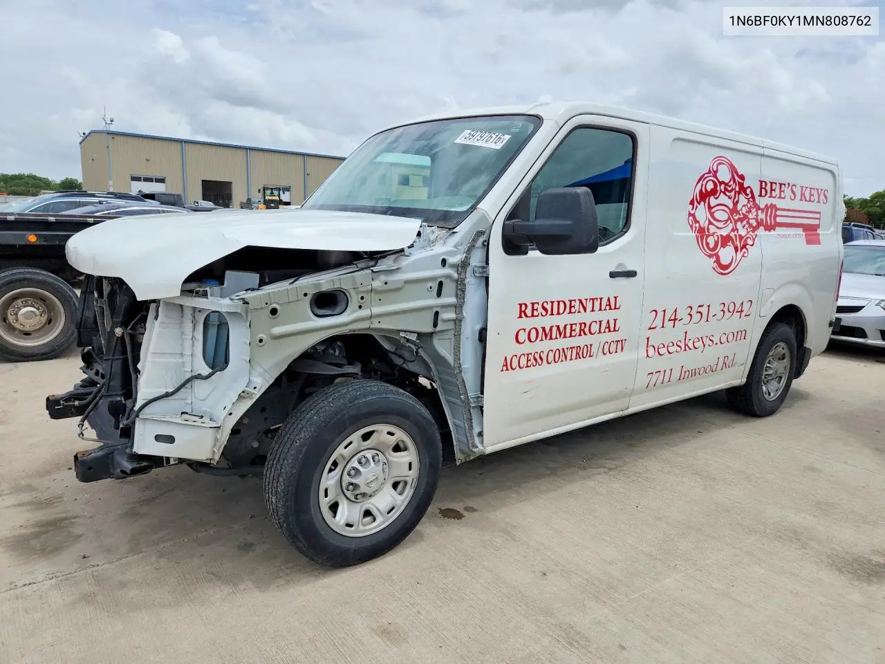 2021 Nissan Nv 2500 Hd Sv VIN: 1N6BF0KY1MN808762 Lot: 59797616