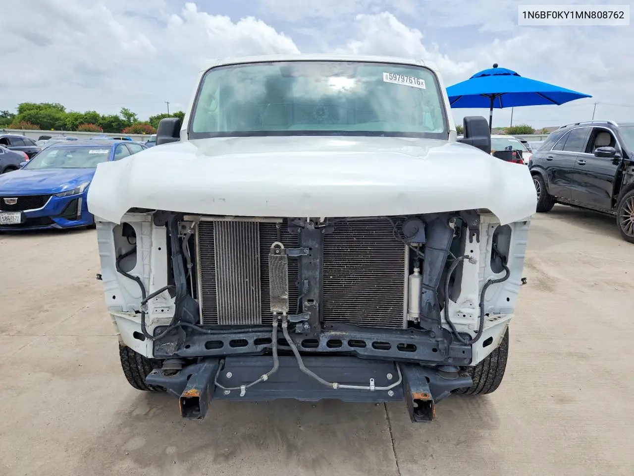 2021 Nissan Nv 2500 Hd Sv VIN: 1N6BF0KY1MN808762 Lot: 59797616