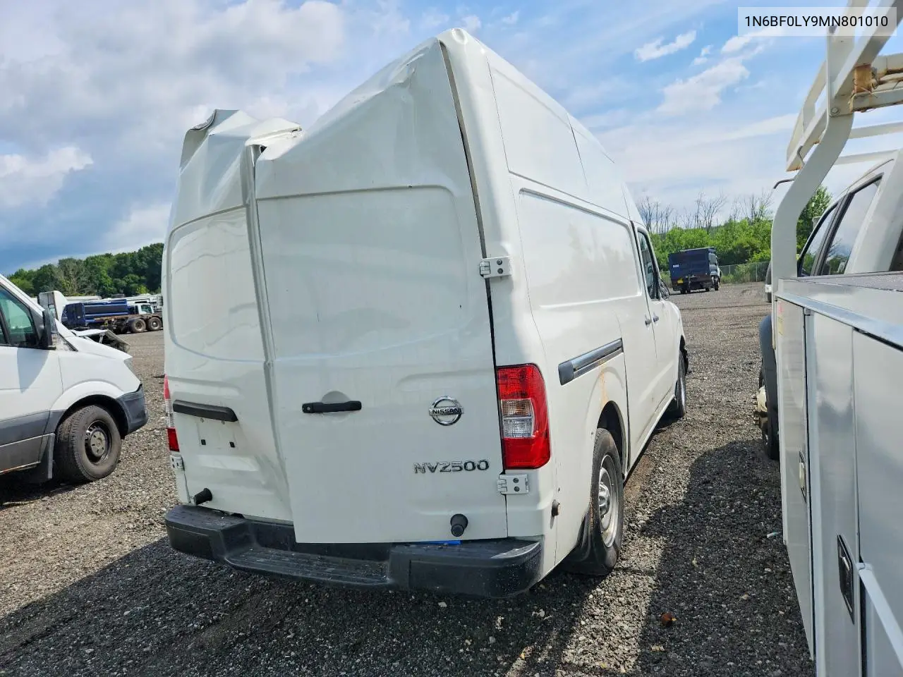2021 Nissan Nv 2500 Hd S VIN: 1N6BF0LY9MN801010 Lot: 60618116