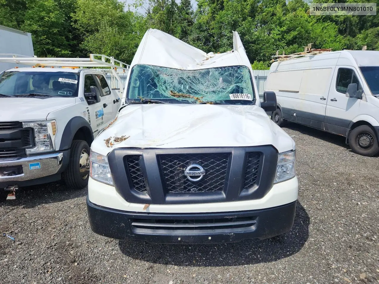 2021 Nissan Nv 2500 Hd S VIN: 1N6BF0LY9MN801010 Lot: 60618116