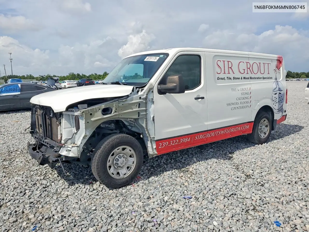2021 Nissan Nv 1500 Sv VIN: 1N6BF0KM6MN806745 Lot: 60761176