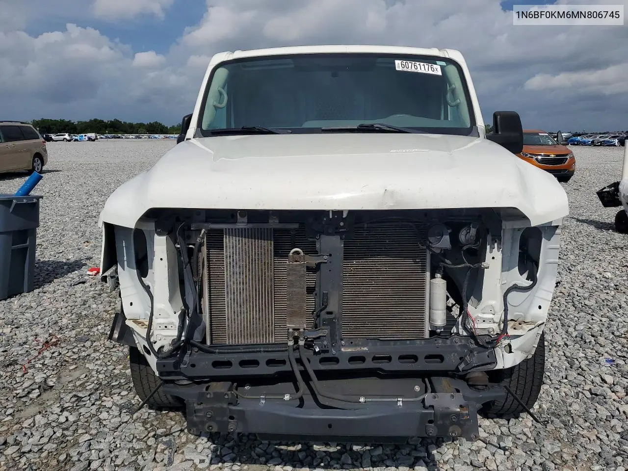 2021 Nissan Nv 1500 Sv VIN: 1N6BF0KM6MN806745 Lot: 60761176