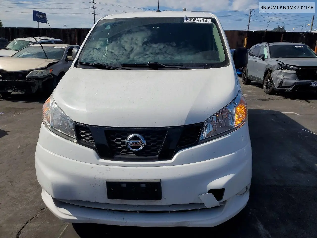 2021 Nissan Nv200 S VIN: 3N6CM0KN4MK702148 Lot: 60966716
