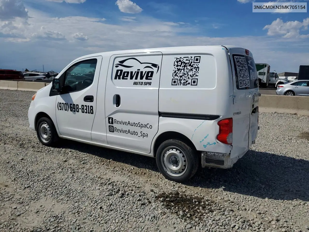 2021 Nissan Nv200 S VIN: 3N6CM0KN3MK705154 Lot: 61731286