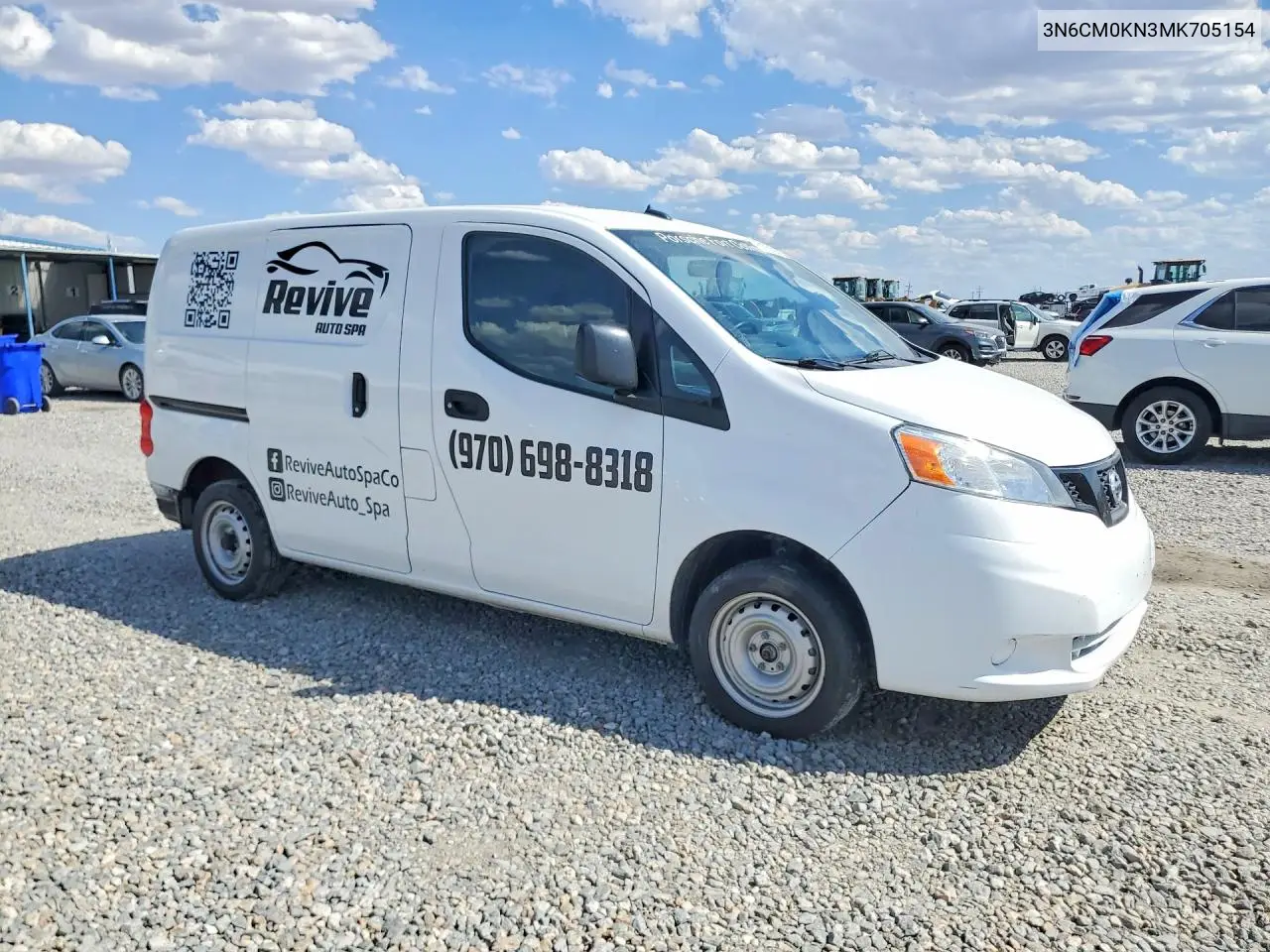 2021 Nissan Nv200 S VIN: 3N6CM0KN3MK705154 Lot: 61731286