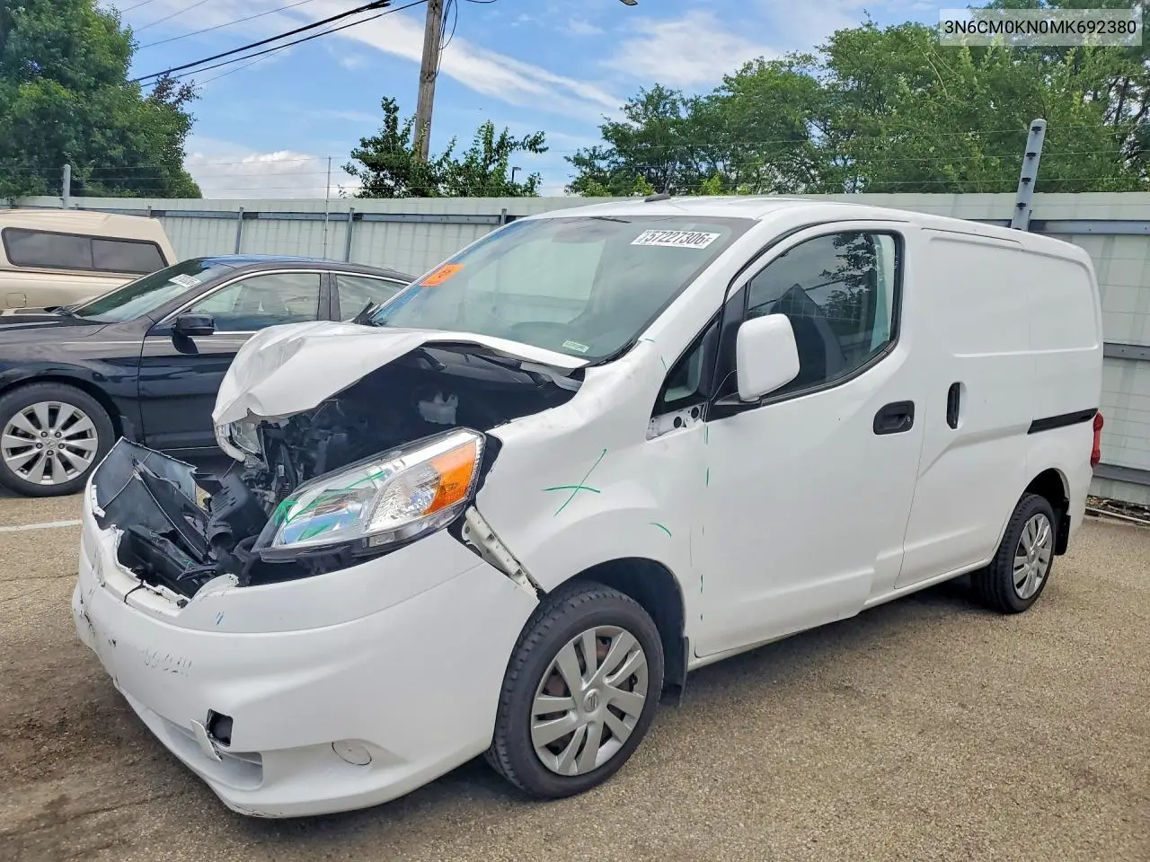 2021 Nissan Nv200 Sv VIN: 3N6CM0KN0MK692380 Lot: 57227306