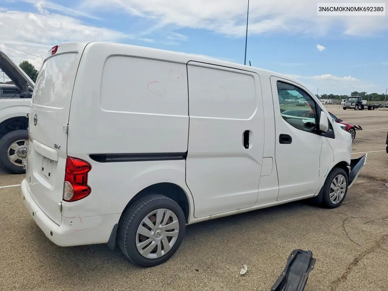 2021 Nissan Nv200 Sv VIN: 3N6CM0KN0MK692380 Lot: 57227306